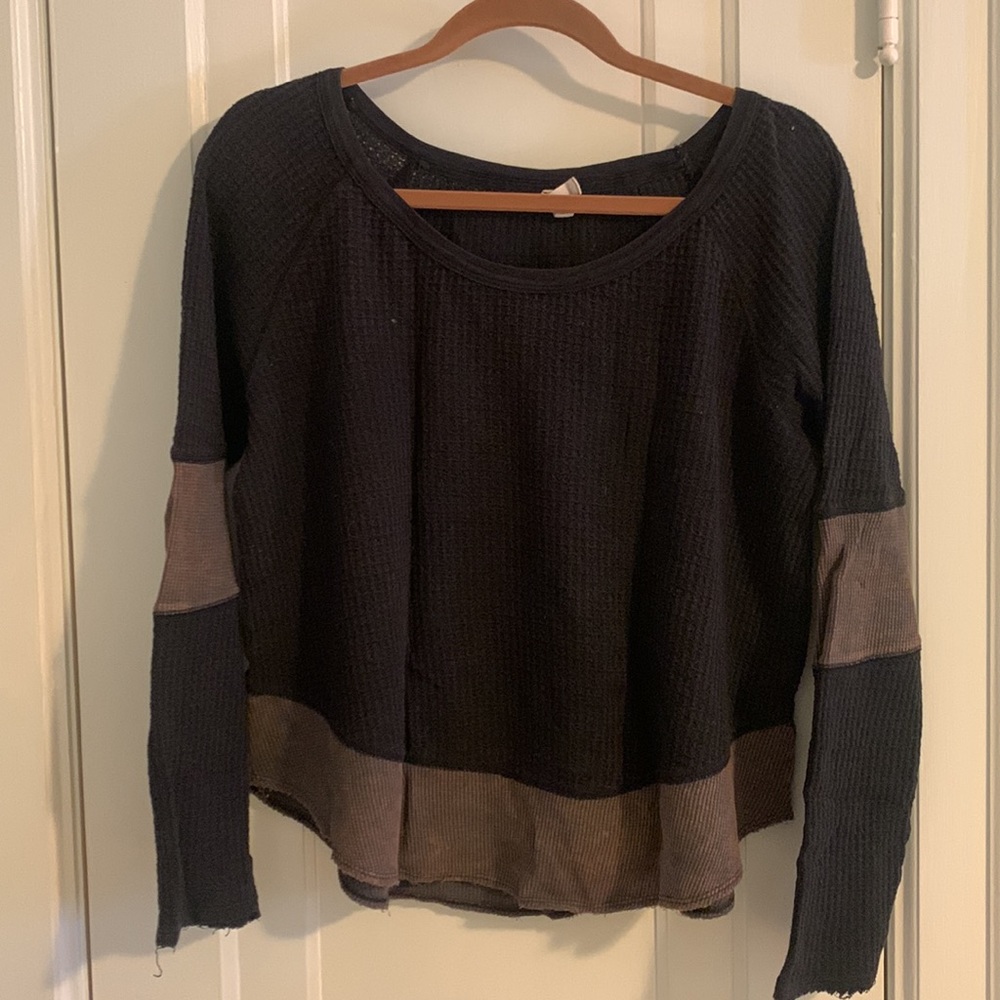 Free People Waffle Top